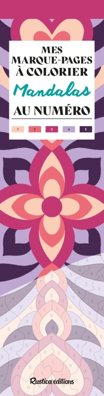 Mes marque-pages à colorier au numéro - Mandalas