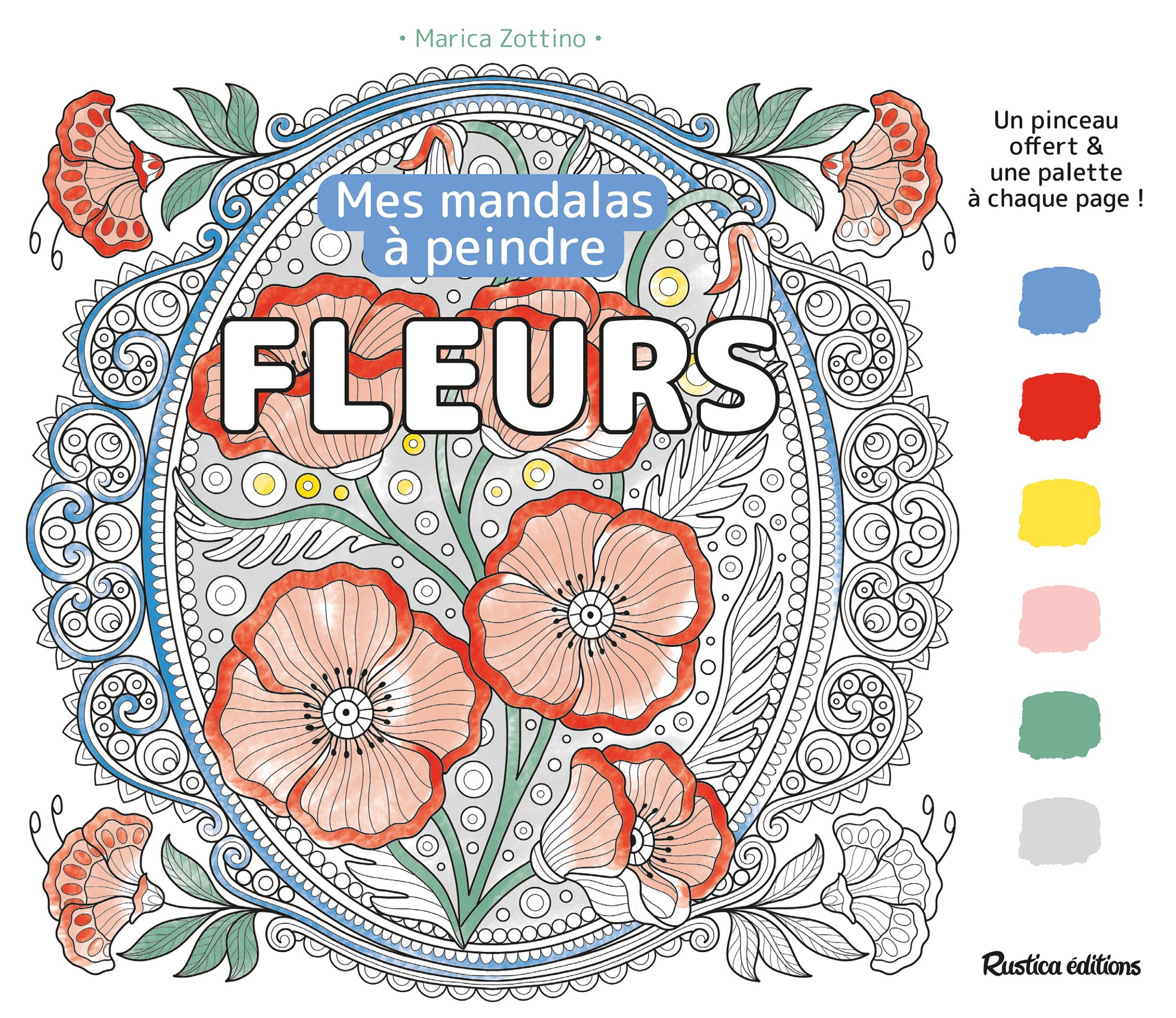 Mandalas à peindre : fleurs