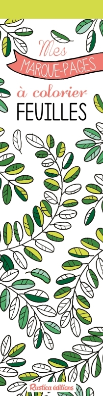 Mes marque-pages à colorier :  Feuilles