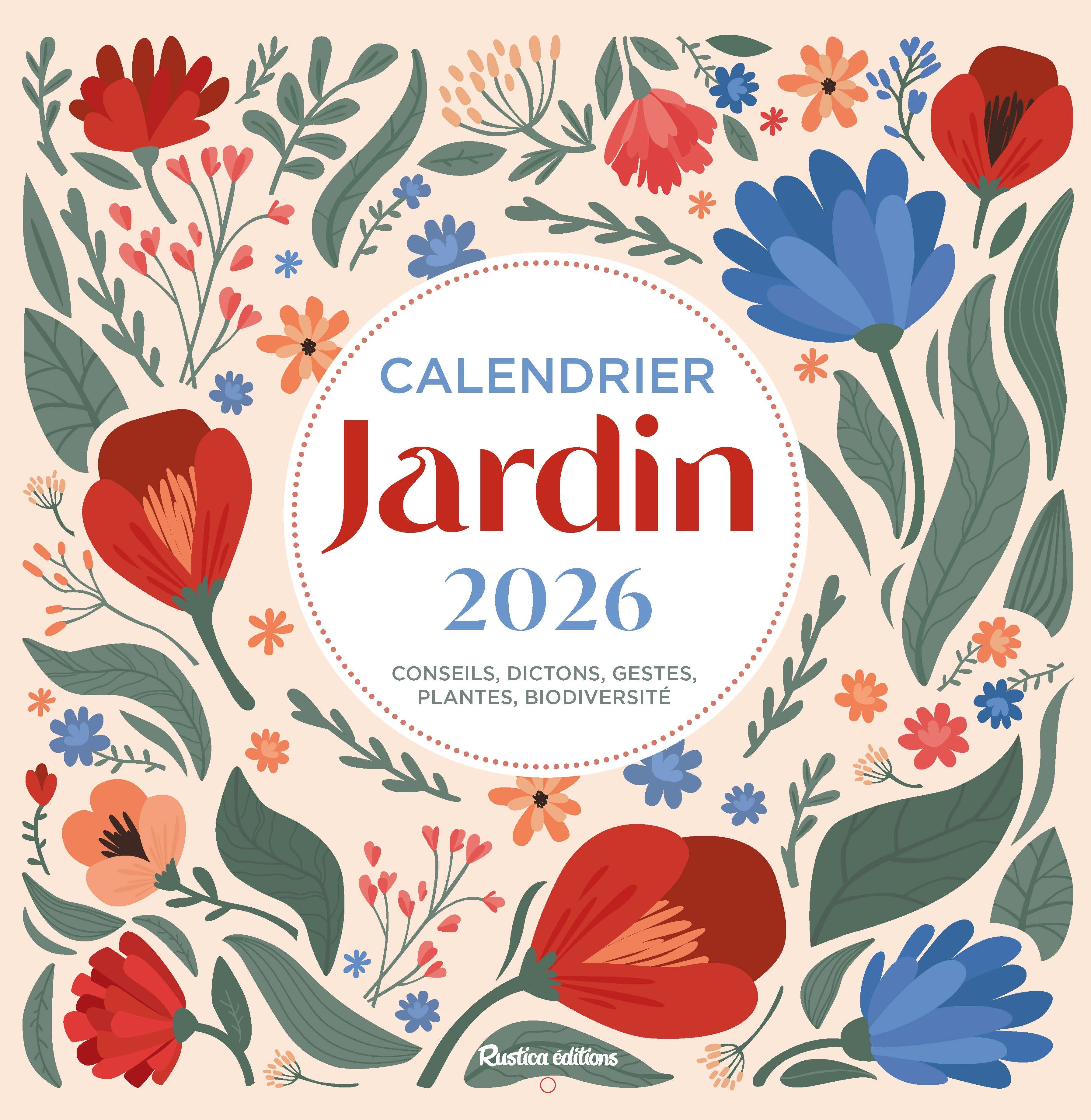 Calendrier mural jardin 2026