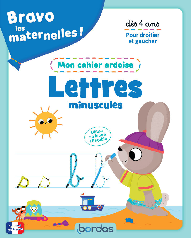 Bravo les maternelles - Mon cahier ardoise - Lettres minuscules dès 4 ans