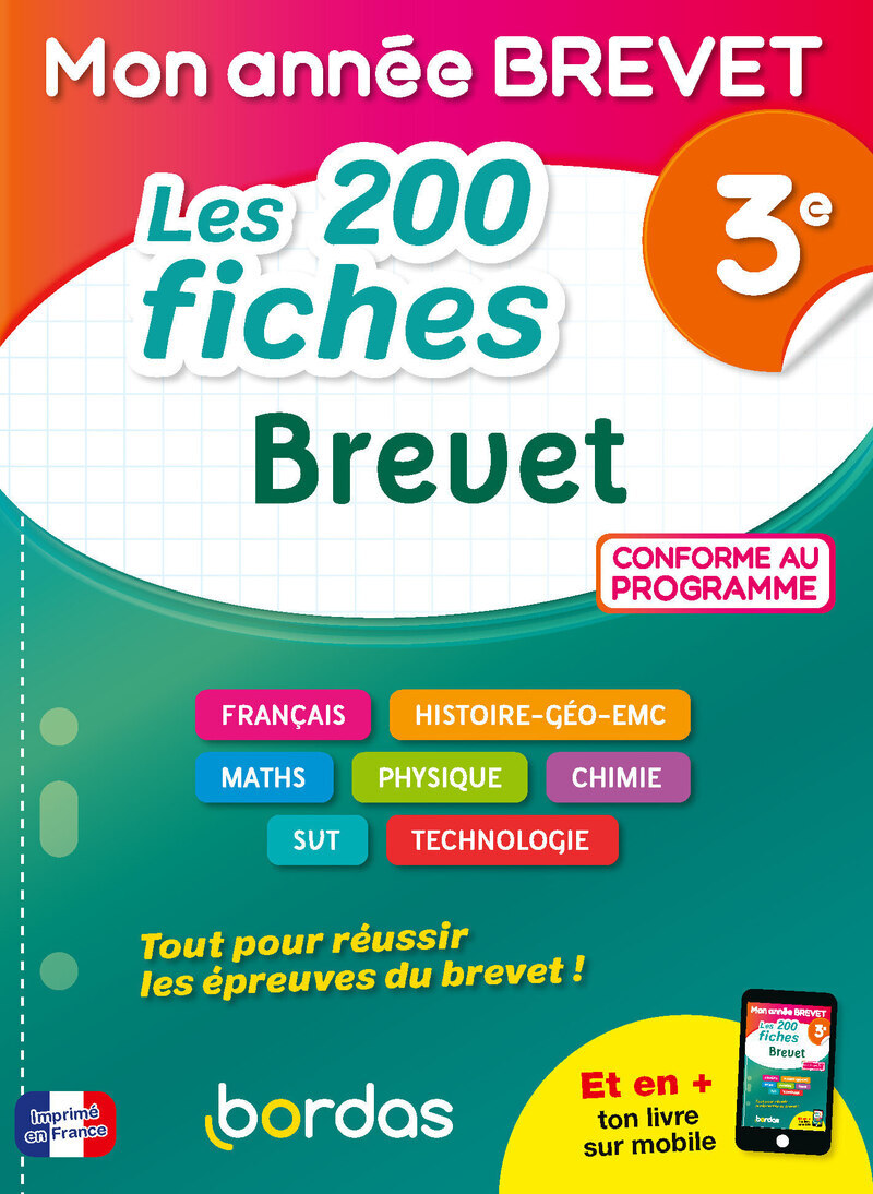 Mon Année Brevet Les 200 fiches Brevet 3e