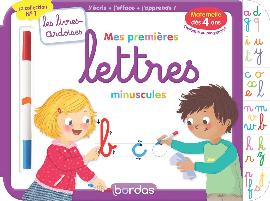 Les livres-ardoises - Mes premières lettres minuscules