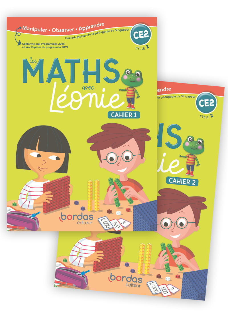Les Maths avec Léonie CE2 2020 Cahiers de l'élève N°1 et N°2 - sous film