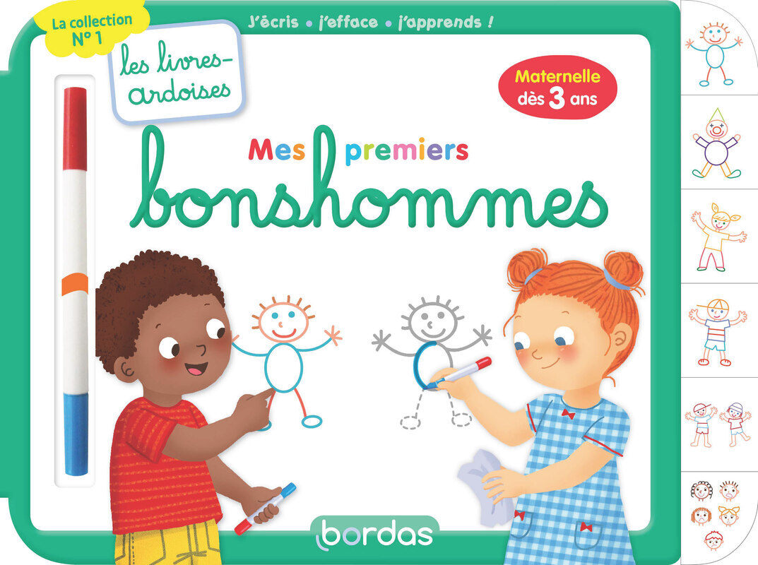 Les livres-ardoises - Mes premiers bonshommes