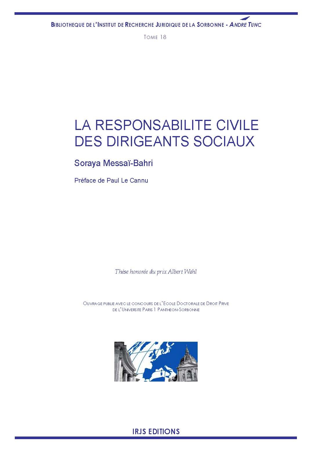 La responsabilité civile des dirigeants sociaux
