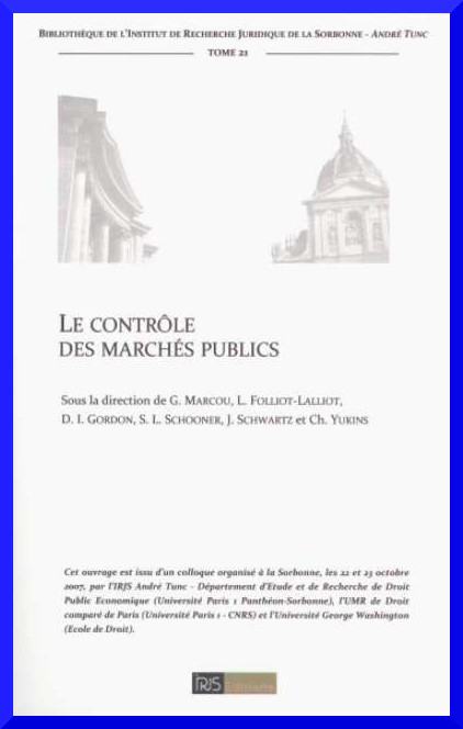 Le contrôle des marchés publics