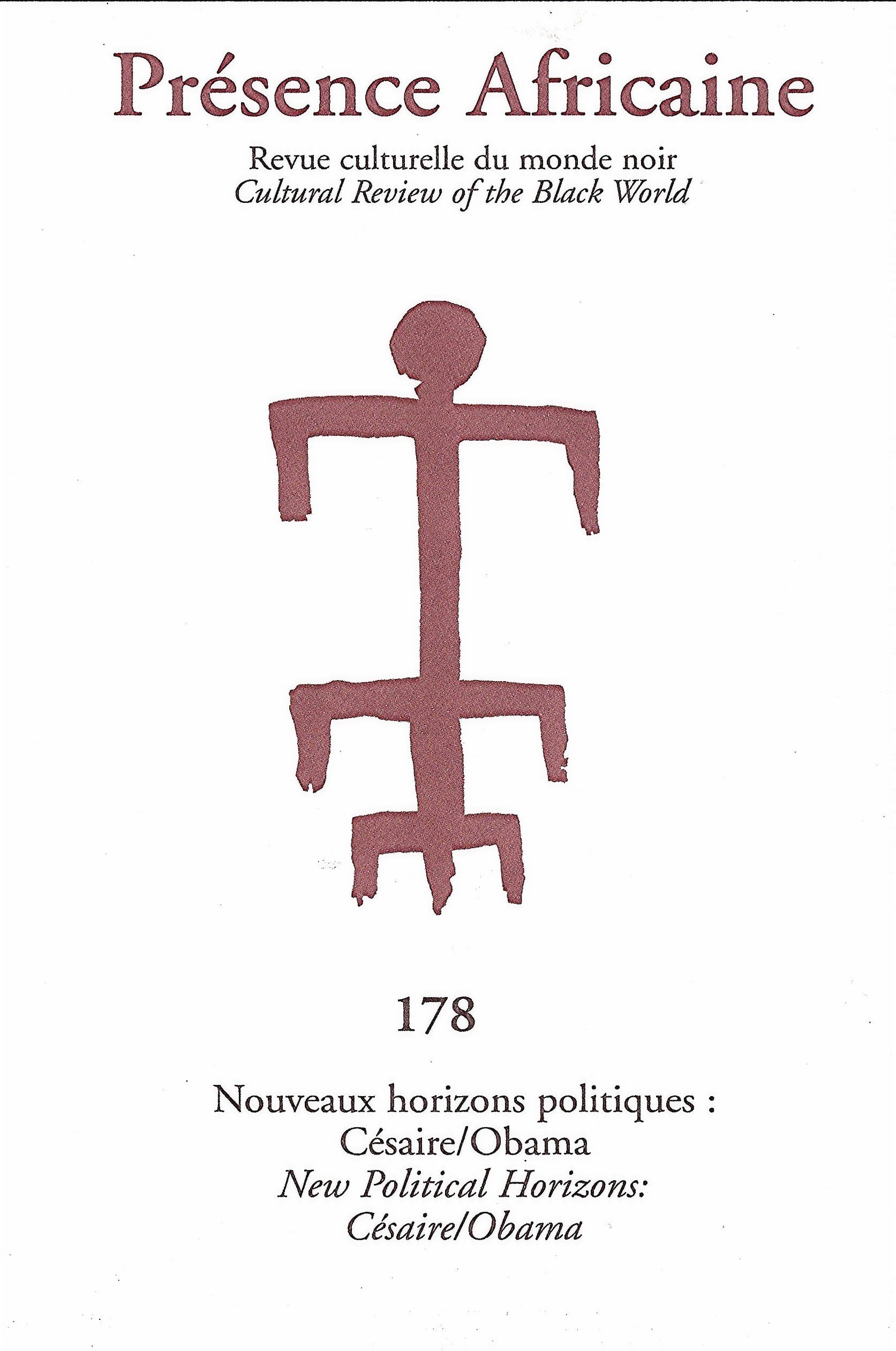 REVUE PRESENCE AFRICAINE N° 178  - Césaire /Obama