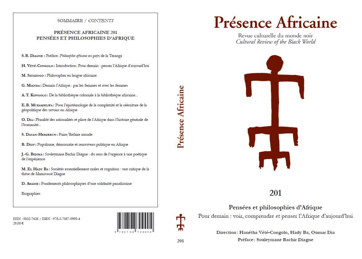 REVUE PRESENCE AFRICAINE N°201 - PENSEES ET PHILOSOPHIES D'AFRIQUE