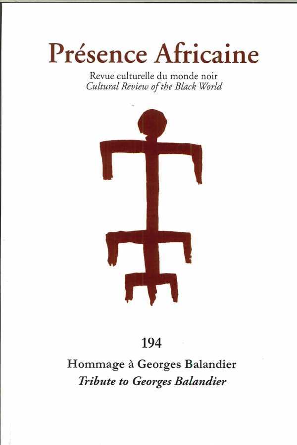 Présence Africaine n°194 - Hommage à Georges Balandier
