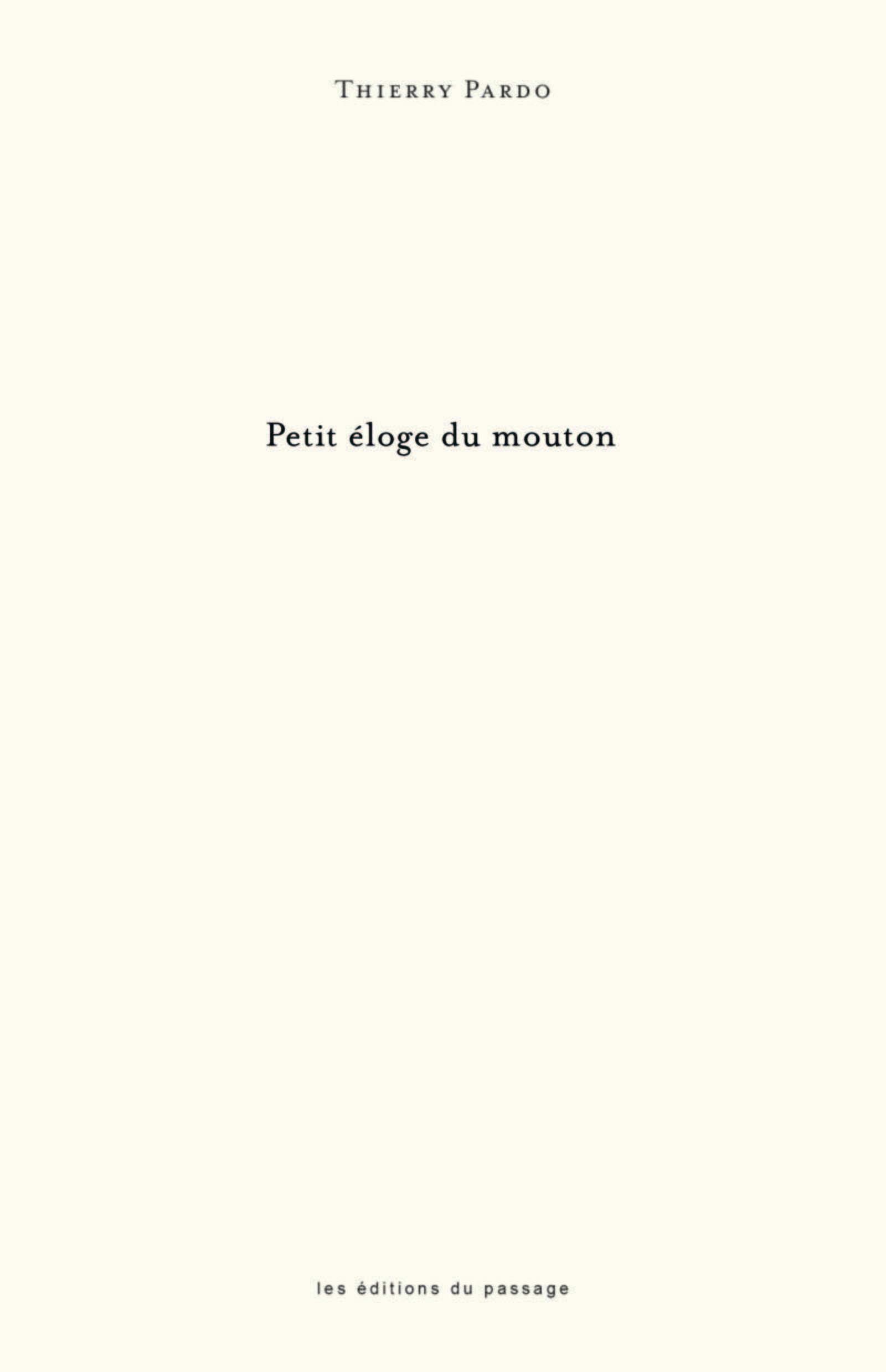 Petit éloge du mouton