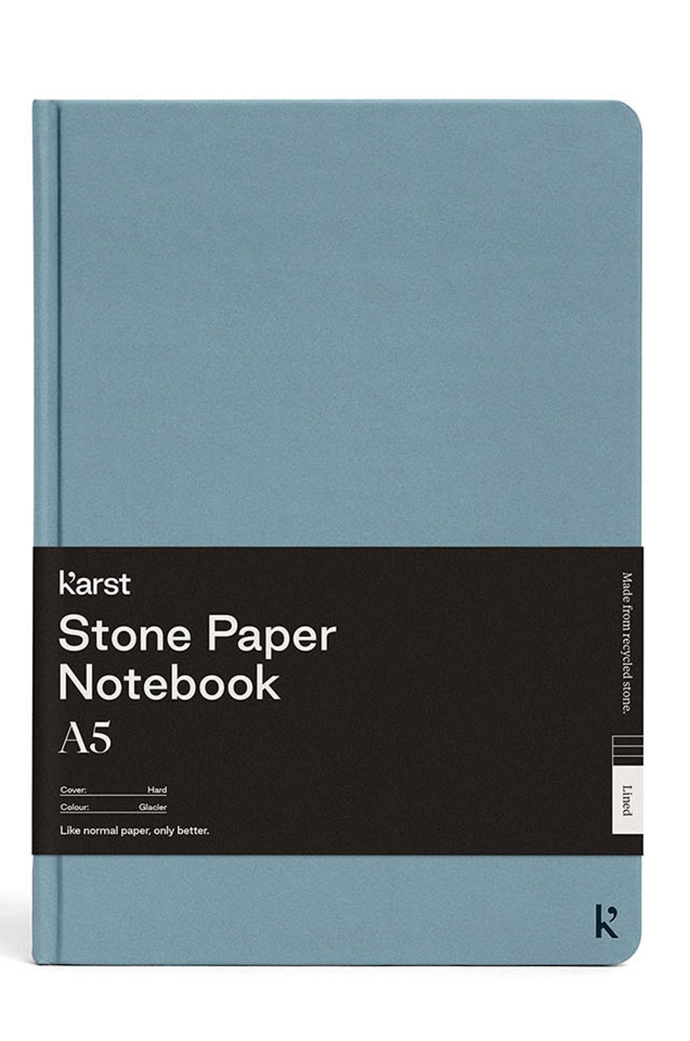 CARNET RIGIDE A5 BLEU ACIER LIGNE