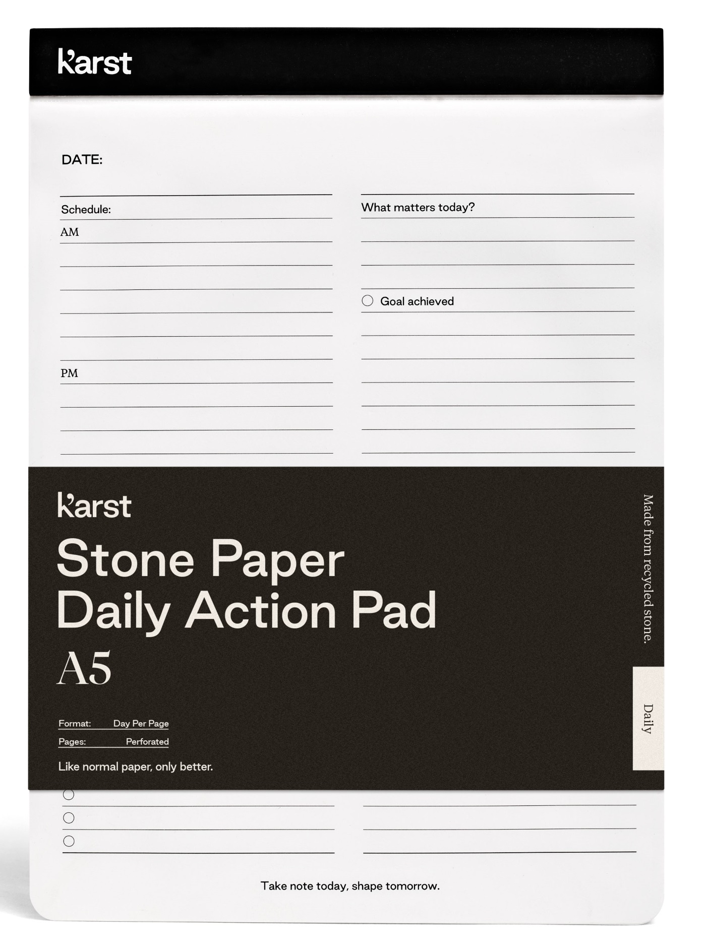 BLOC NOTE JOURNALIER