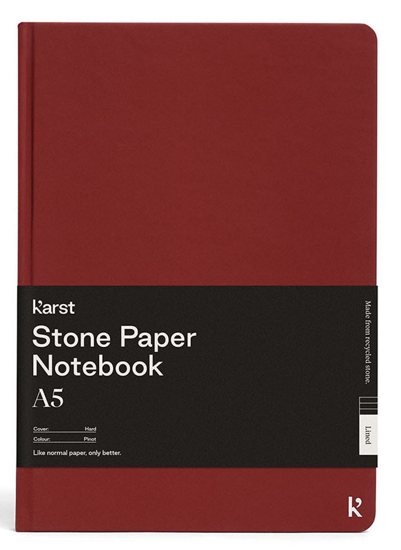 CARNET RIGIDE A5 BORDEAUX LIGNE