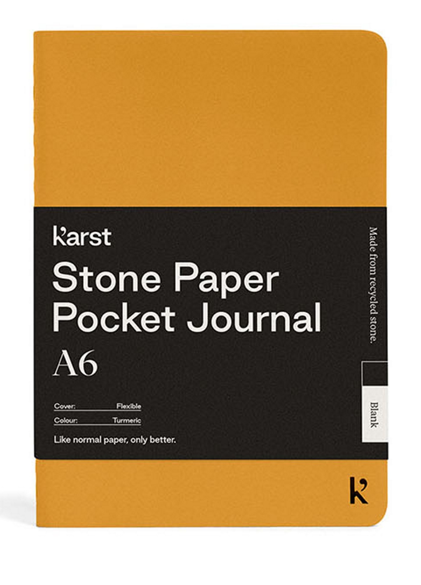 CAHIER A6 POCHE MOUTARDE UNI