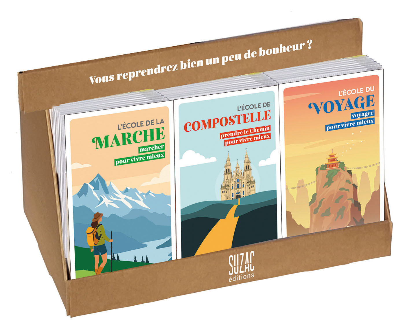 Plv de comptoir l'ecole de 3 titres x 5 ex