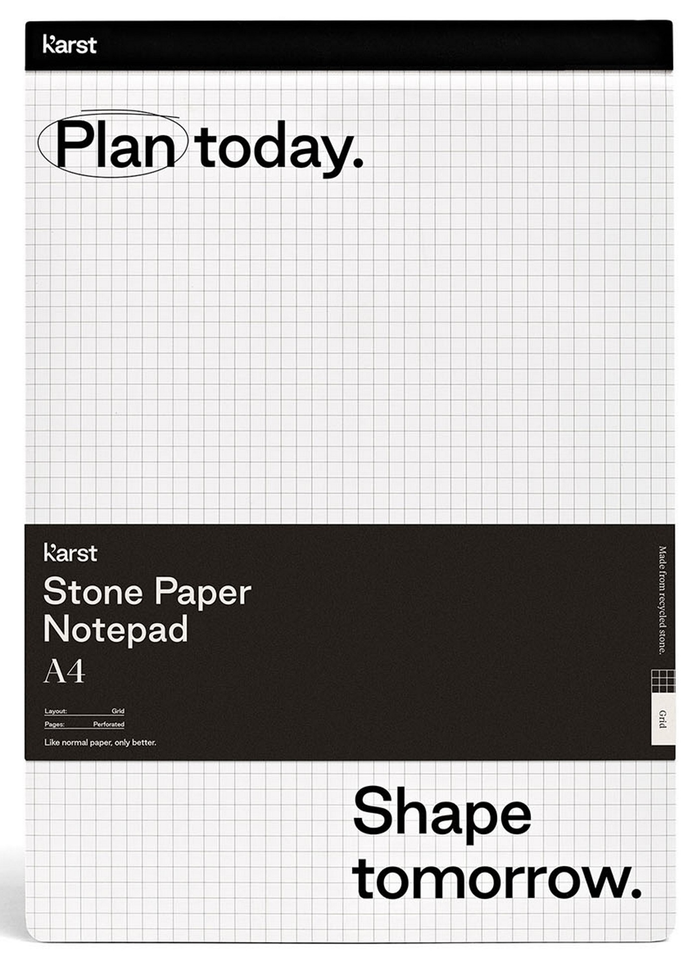 NOTEPAD A4 NOIR QUADRILLE