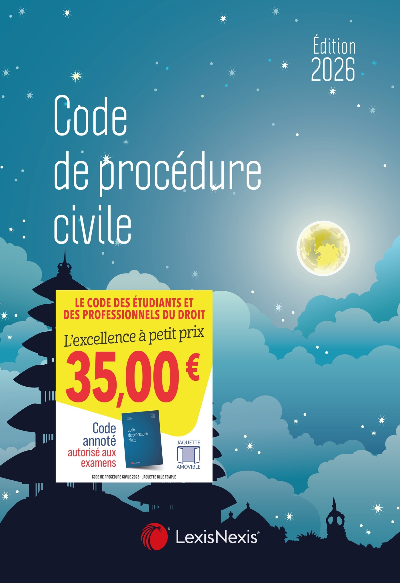 Code de procédure civile 2026 - Jaquette Blue temple