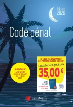Code pénal 2026 -  Jaquette Blue beach