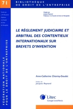 le reglement judiciaire et arbitral/contentieux brev invent. n.71