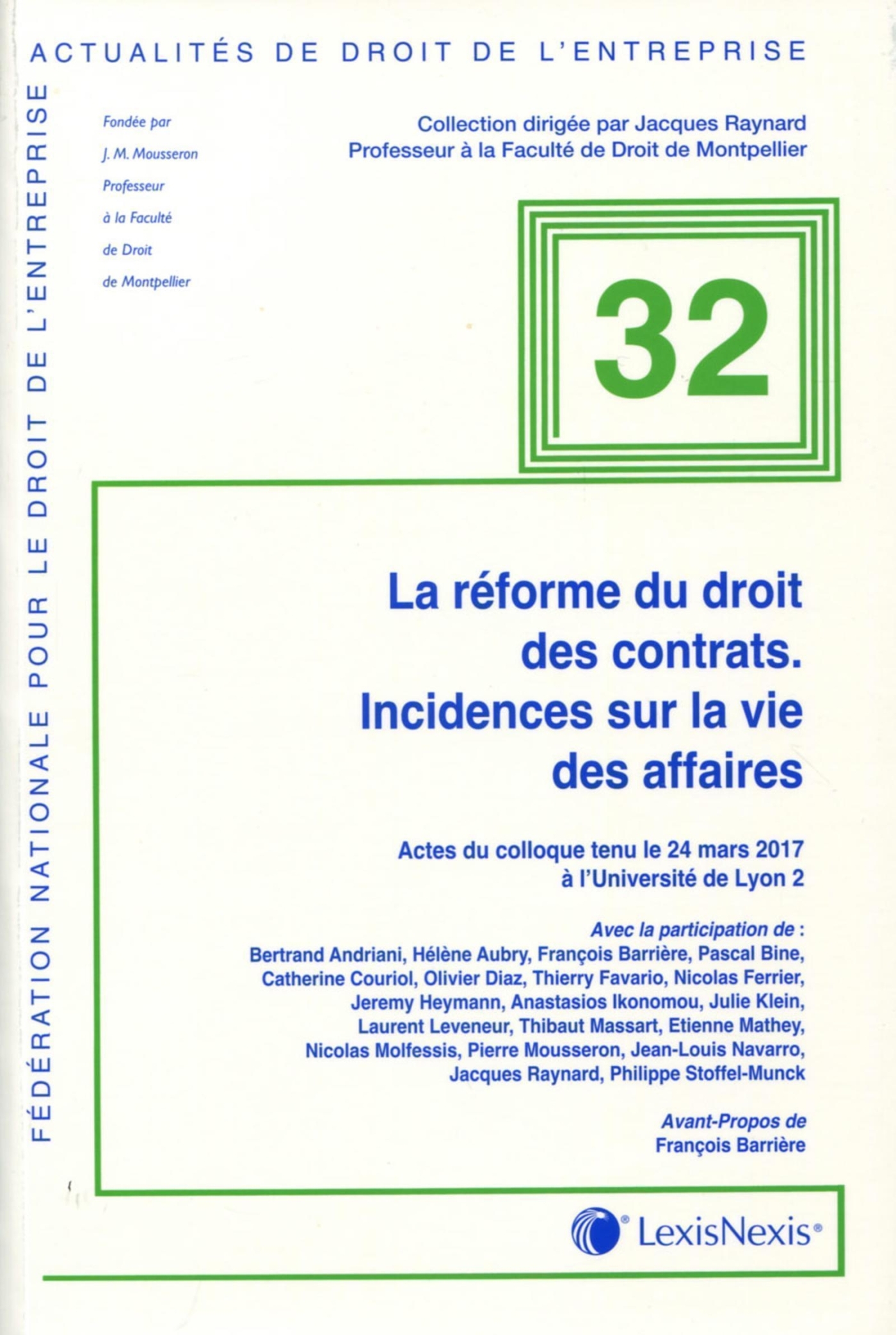 la reforme du droit des contrat. incidences sur la vie des affaires
