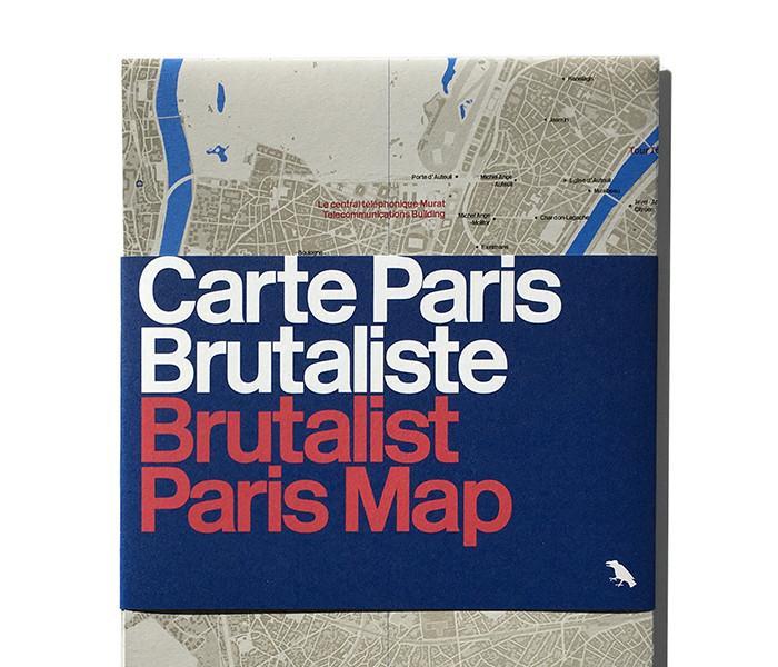 CARTE PARIS BRUTALIST /BRUTALIST PARIS MAP