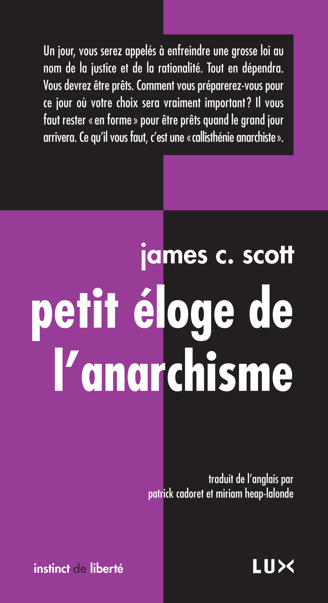 PETIT ELOGE DE L'ANARCHISME - ANCIENNE EDITION
