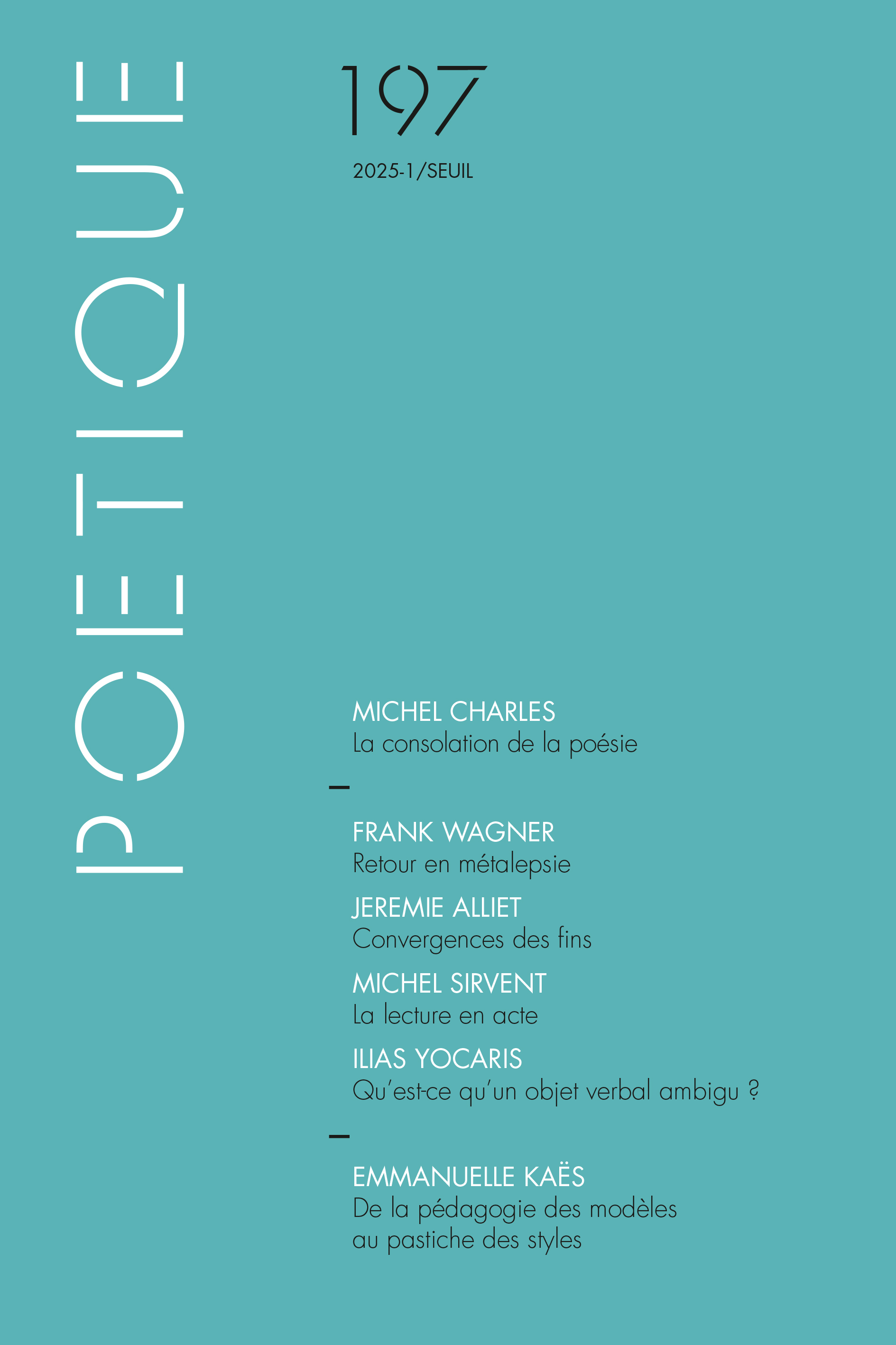 Poétique, n° 197