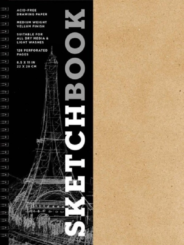 Sketchbook (basic large spiral Kraft)