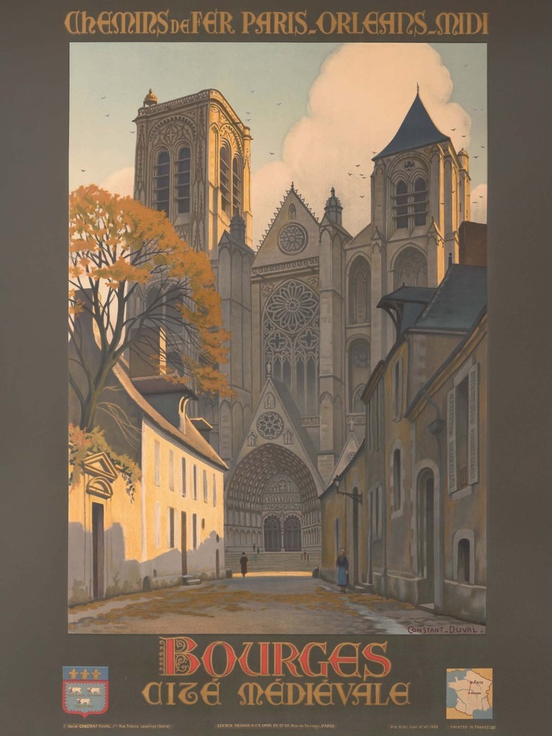 Affiche Bourges cité médiévale