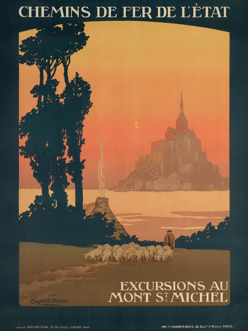 Affiche excursions au Mont-Saint-Michel
