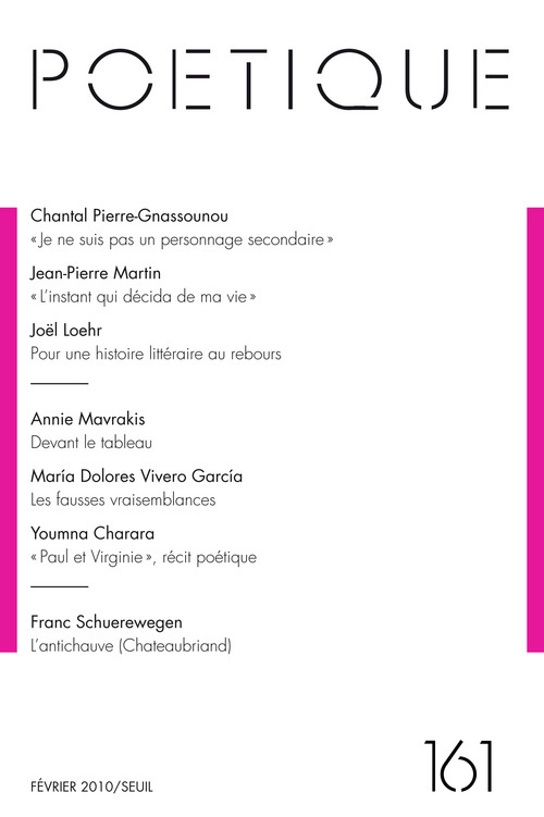 Poétique,  n°161