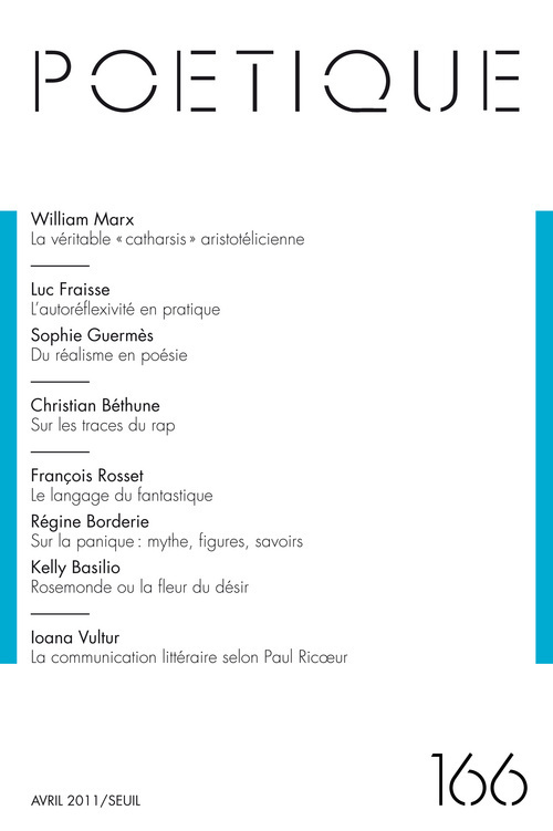 Poétique, n°166