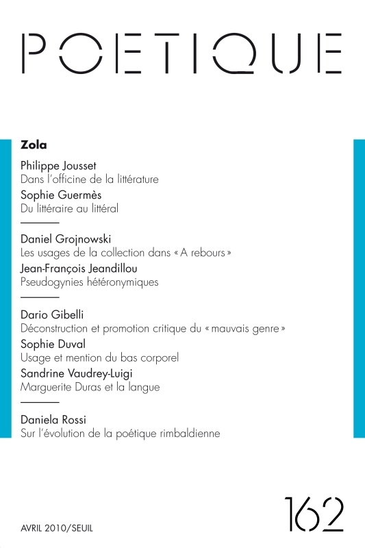 Poétique,  n°162