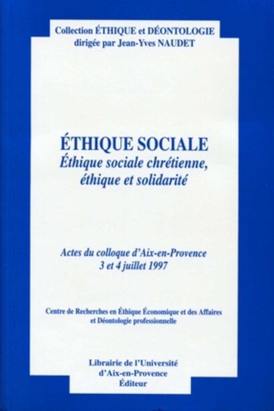 Ethique sociale