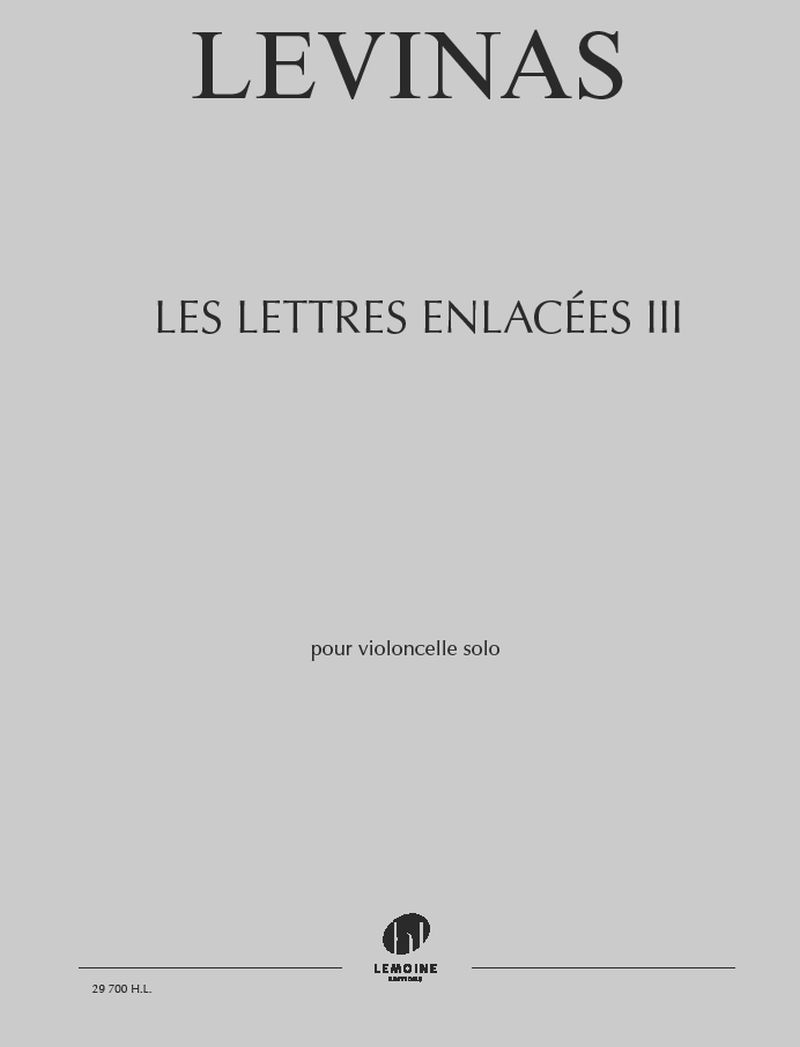 LES LETTRES ENLACEES III --- VIOLONCELLE SOLO