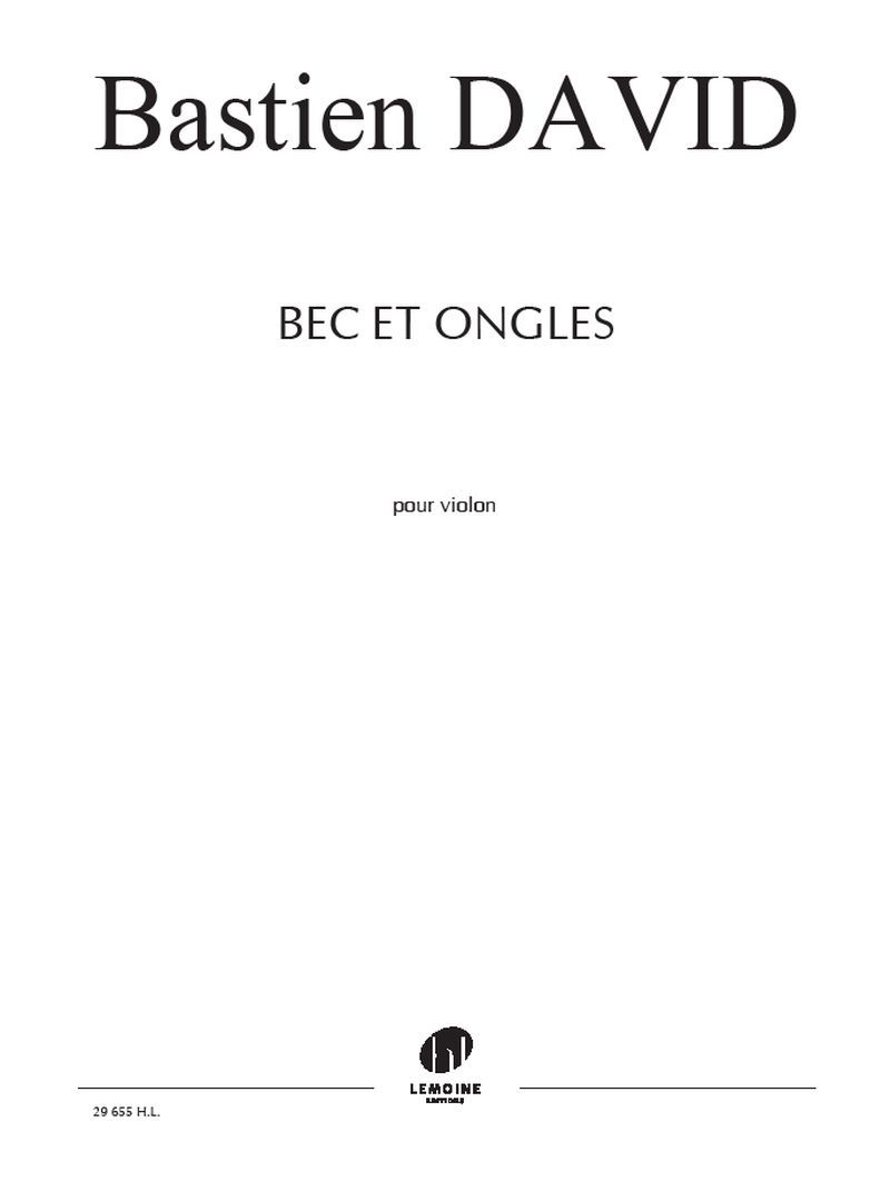 BEC ET ONGLES --- VIOLON SEUL