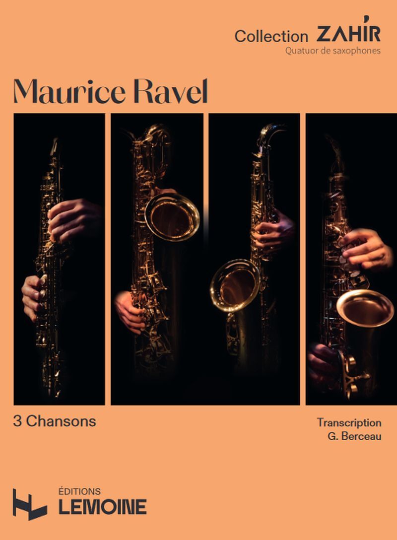 TROIS CHANSONS POUR QUATUOR DE SAXOPHONES --- CONDUCTEUR ET PARTIES SEPAREES