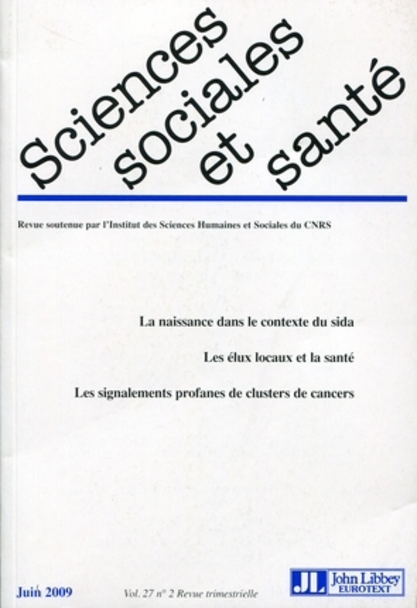 Sciences Sociales et Santé