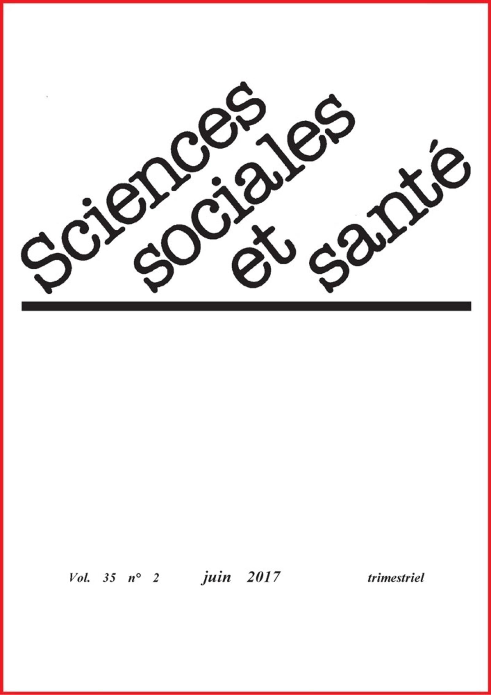 Revue sciences sociales et santé - Volume 35 n°2 - Juin 2017