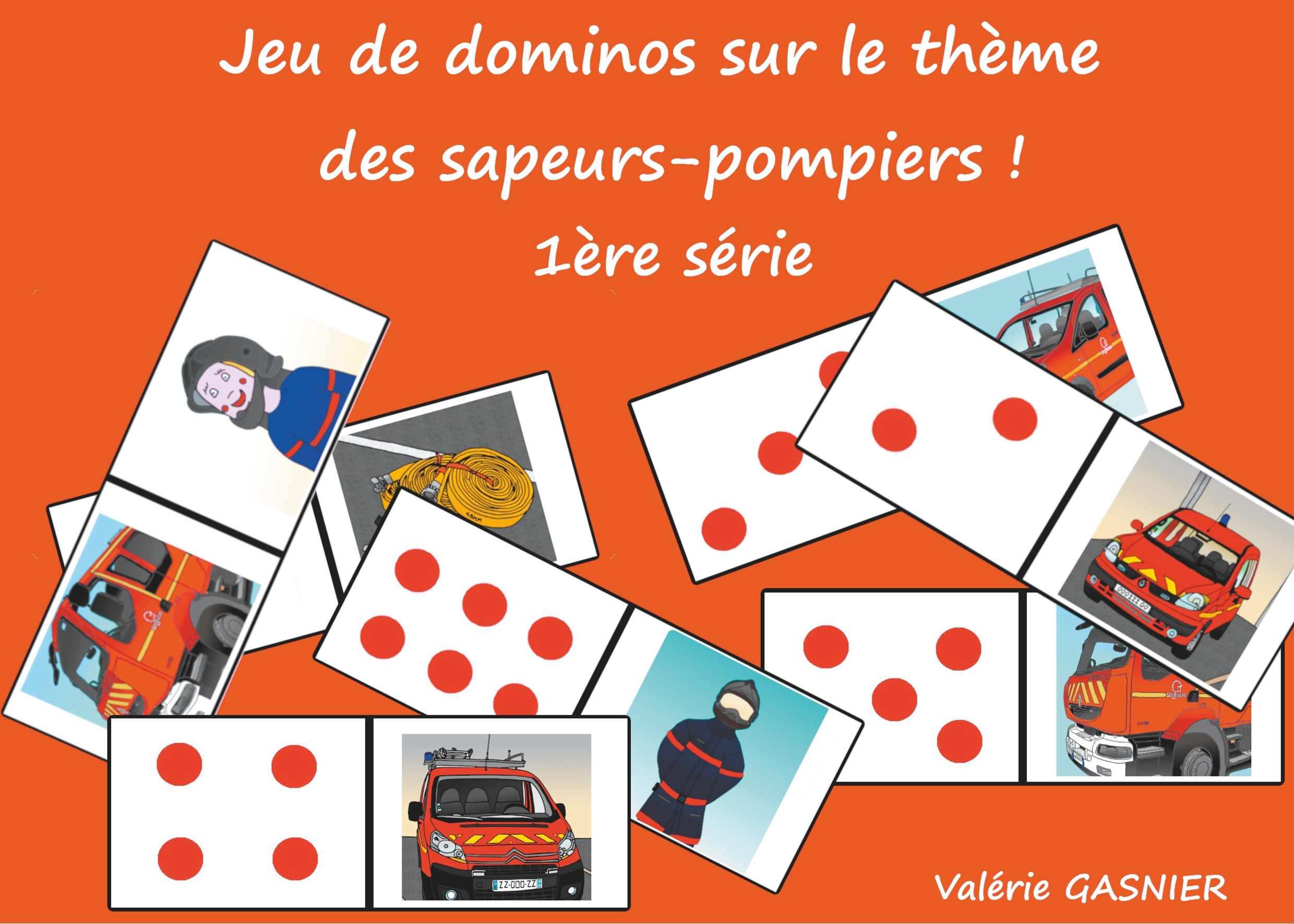 Jeu de dominos sur le thème des sapeurs-pompiers