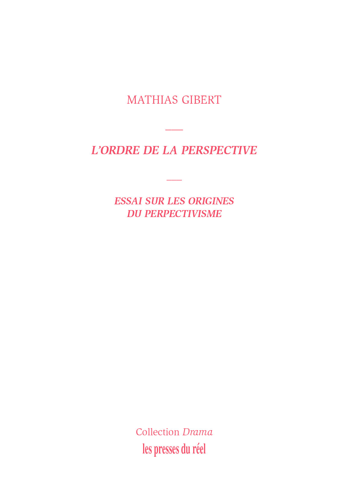 L'ordre de la perspective