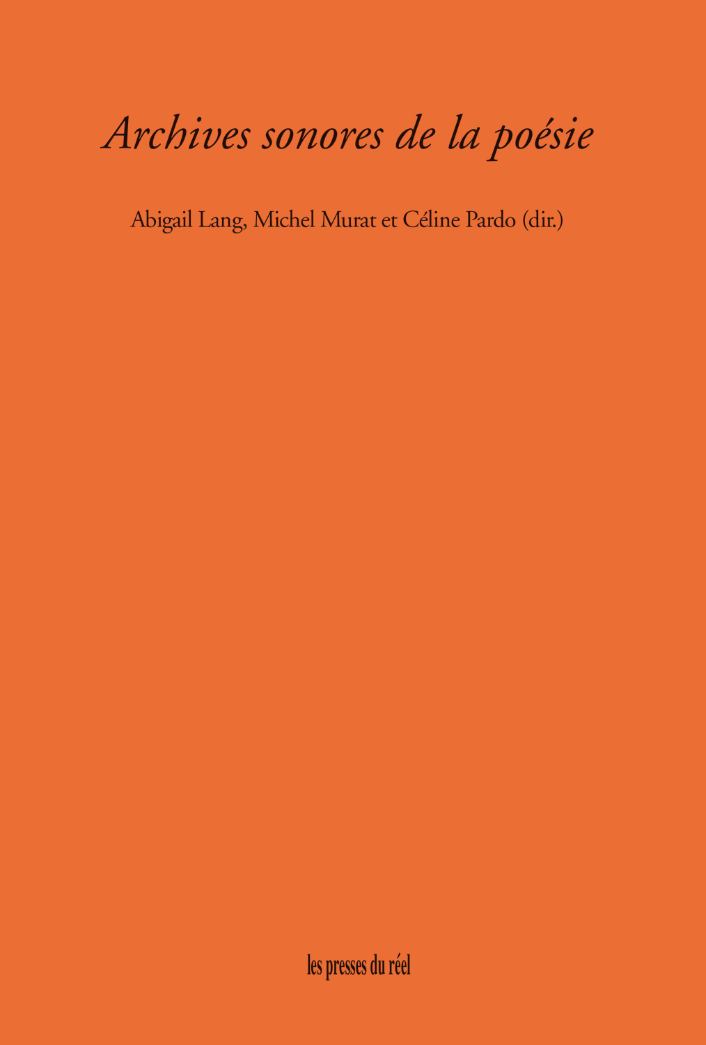 Archives sonores de la poésie