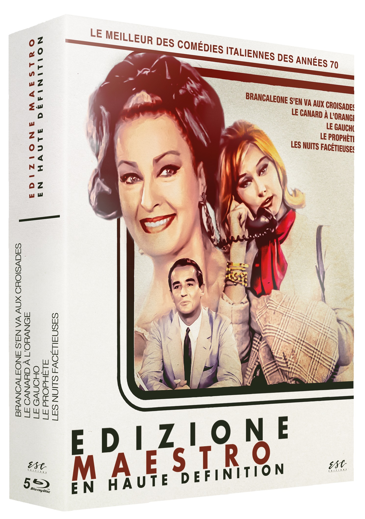 COFFRET EDIZION MAESTRO EN HD/BRD (BRANCALEONE - CANARD - LE GAUCHO - PROPHETE - NUITS FACETIEUSES)
