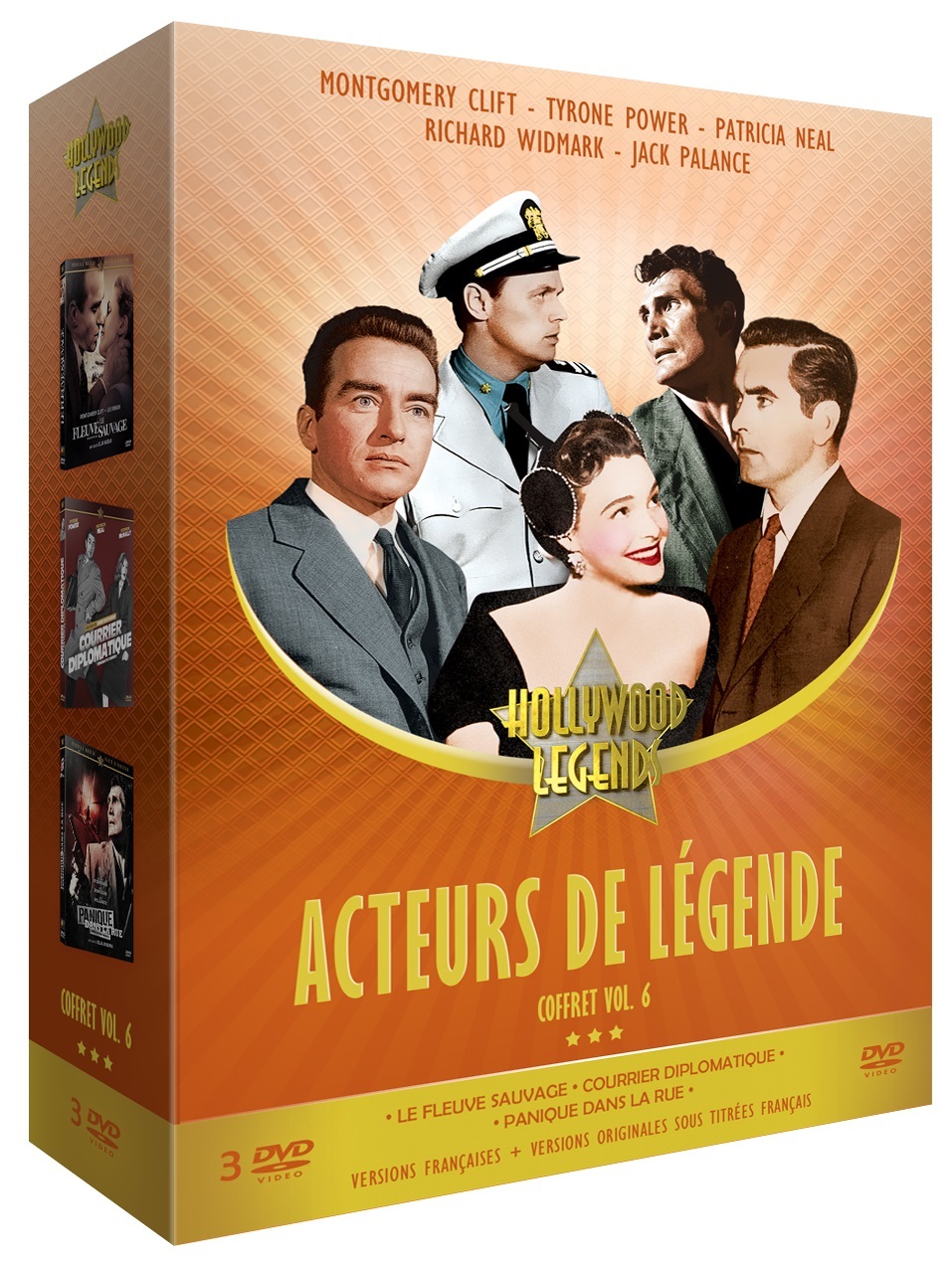 ACTEURS DE LEGENDE VOL. 6 : COURRIER DIPLOMATIQUE + LE FLEUVE SAUVAGE + PANIQUE DANS LA RUE