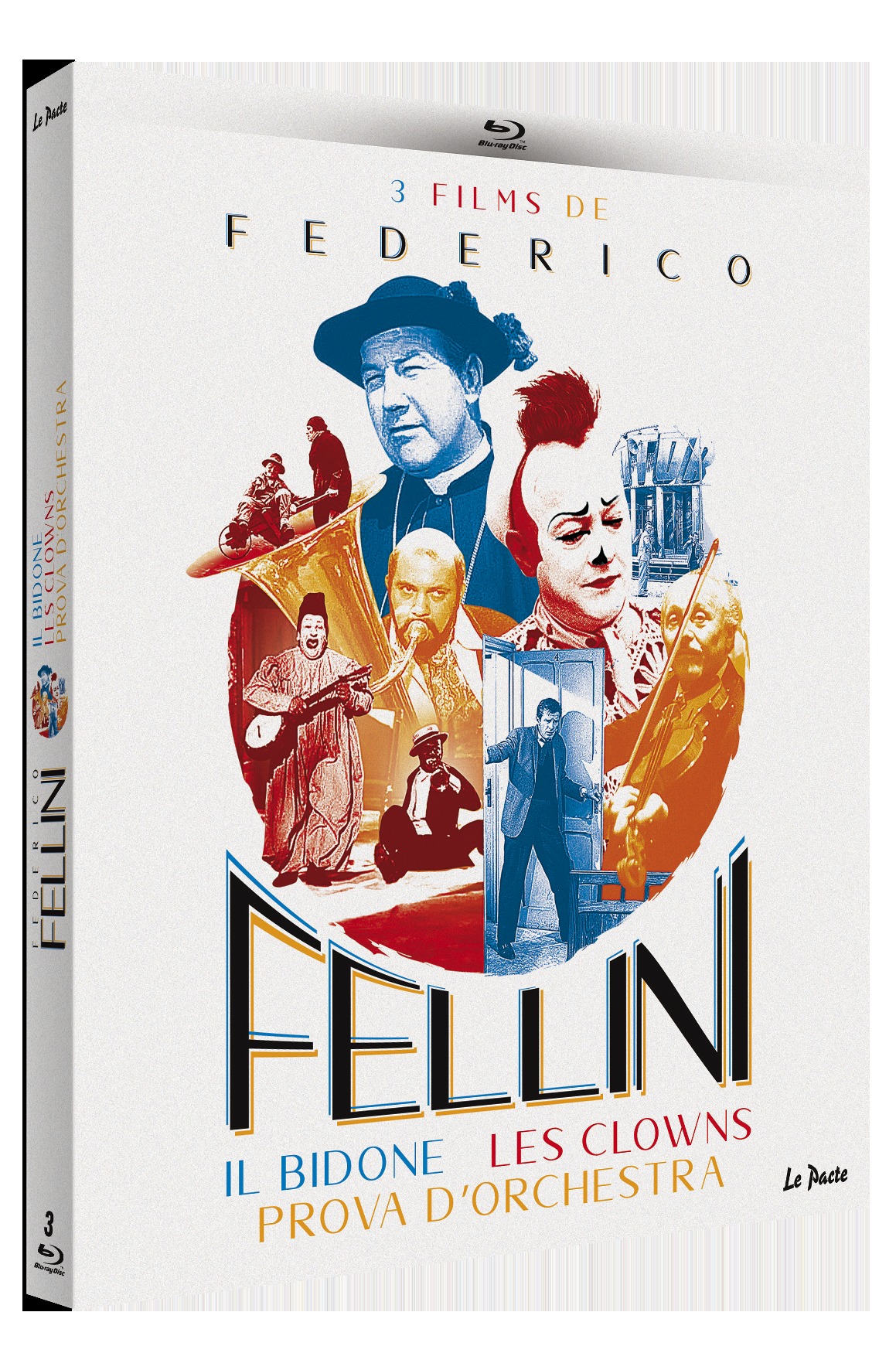 COFFRET FELLINI : IL BIDONE + LES CLOWNS + PORVA D'ORCHESTRA - DIGIPACK 3 DVD
