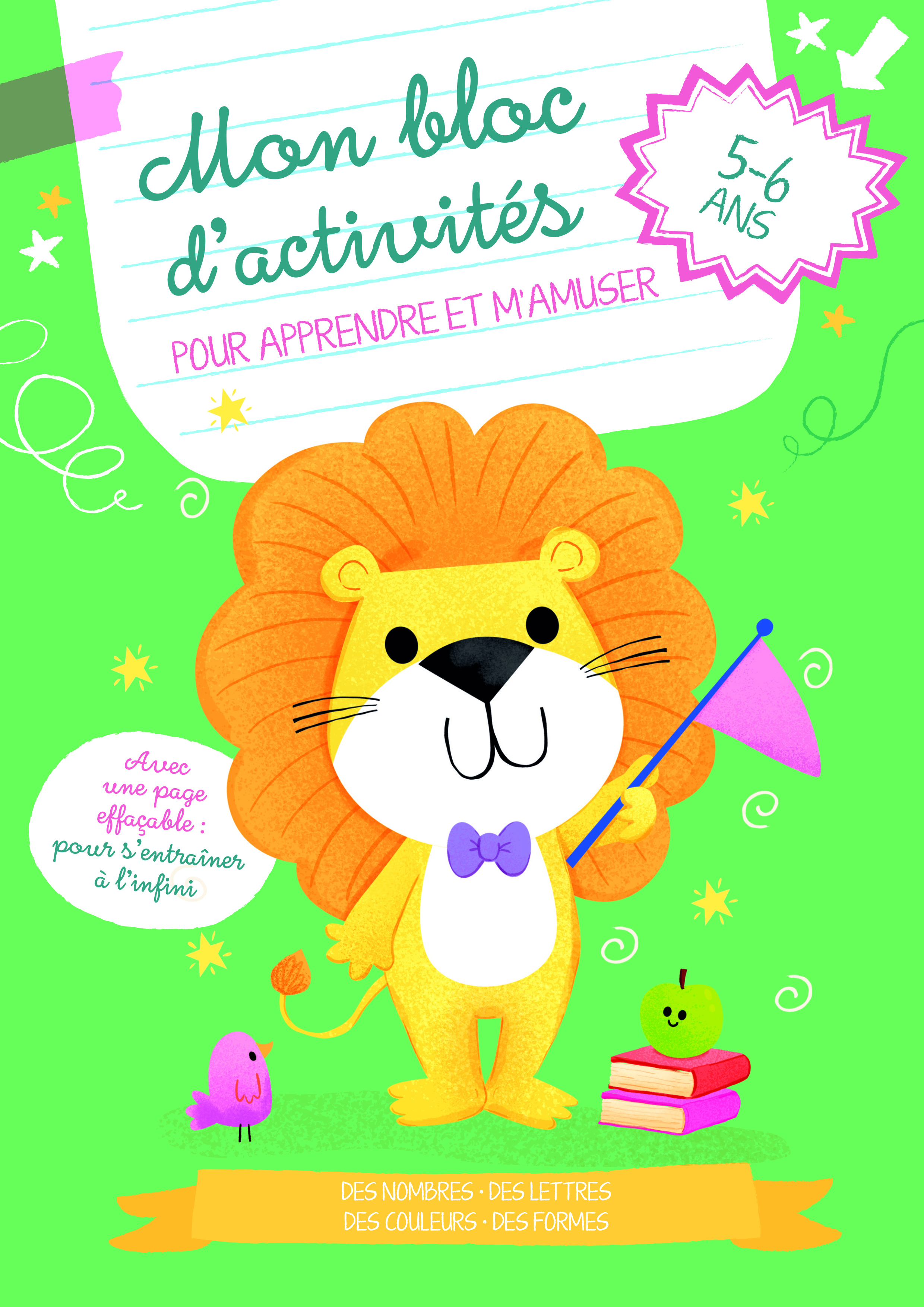 Le lion - Mon bloc d'activités pour apprendre et s'amuser
