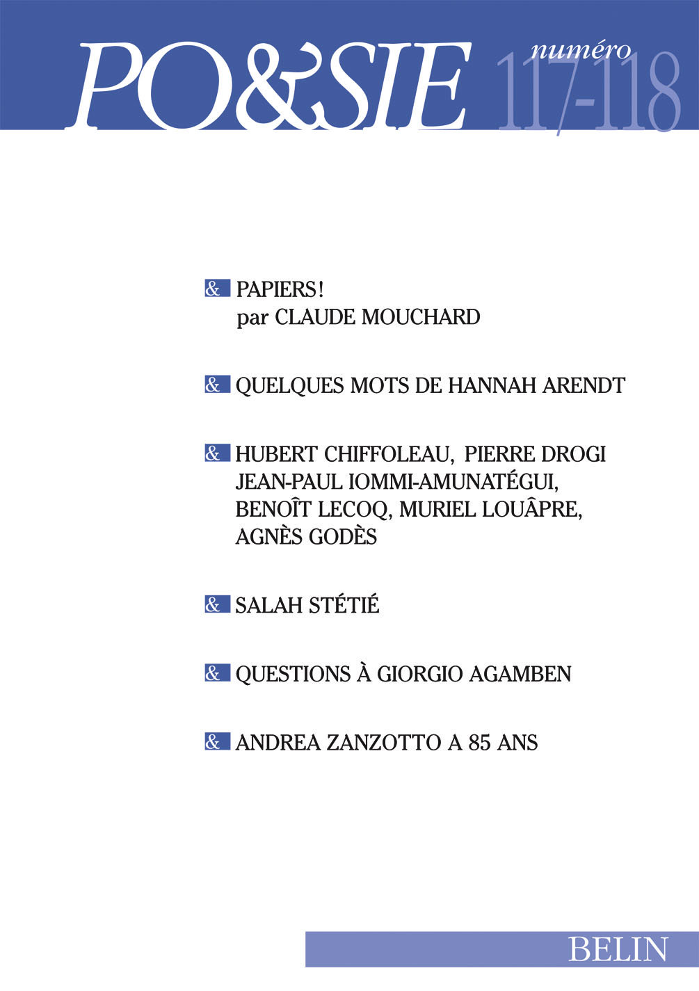 Poésie n°117 - 118