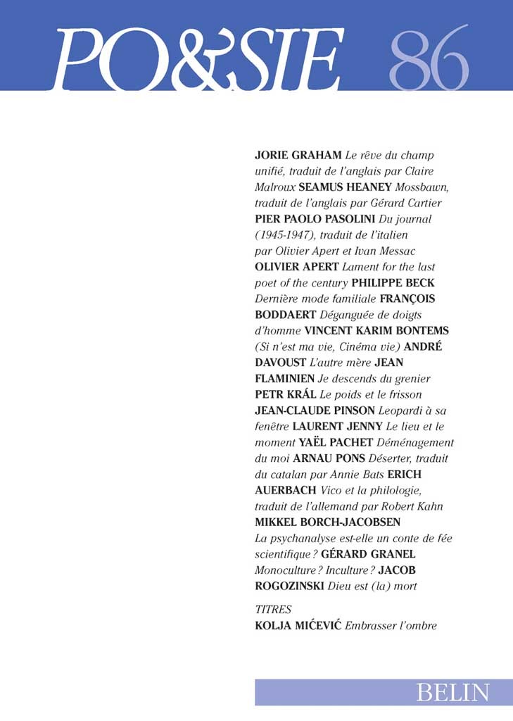 Poésie n°86