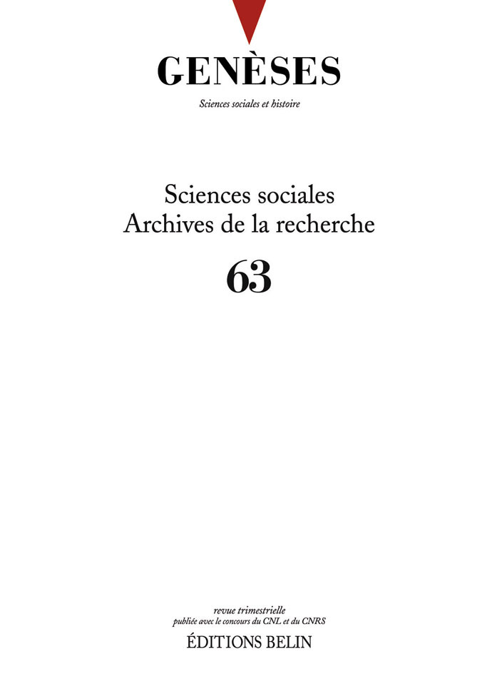 Genèses n°63